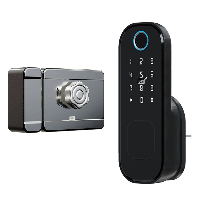 Smart WiFi Lock Fingerprint APP Password IC Card Key Unlock Electronic Door Lock for Home Safety no voice and video function