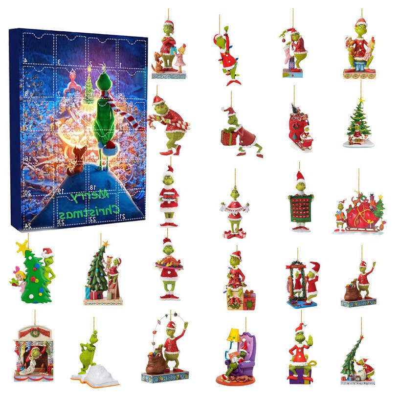 Christmas Doomsday Ornament Creative Grinch Elk Day Calendar Bd Box Pendant Acrylic