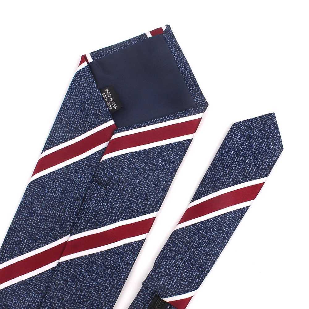 Mens zipper tie dress flat neck tie simple checkered tie student tie party tie Gravata striped tie Y240925