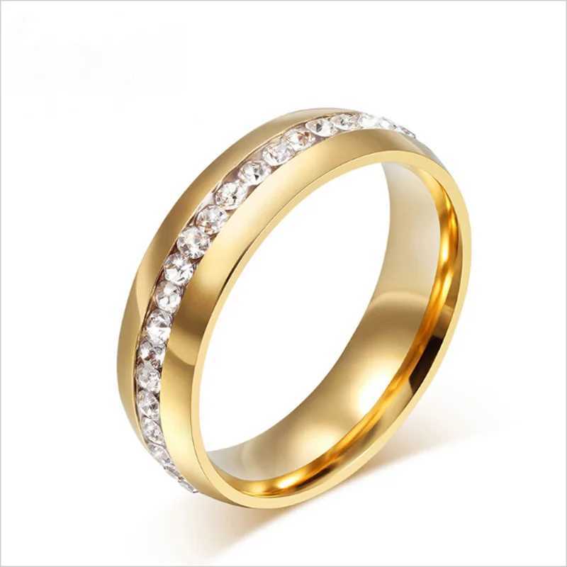 Cute vintage stainless steel ring Anel inlay reshapes brides engagement and wedding ring womens Christmas gift fashionable jewelry W240925