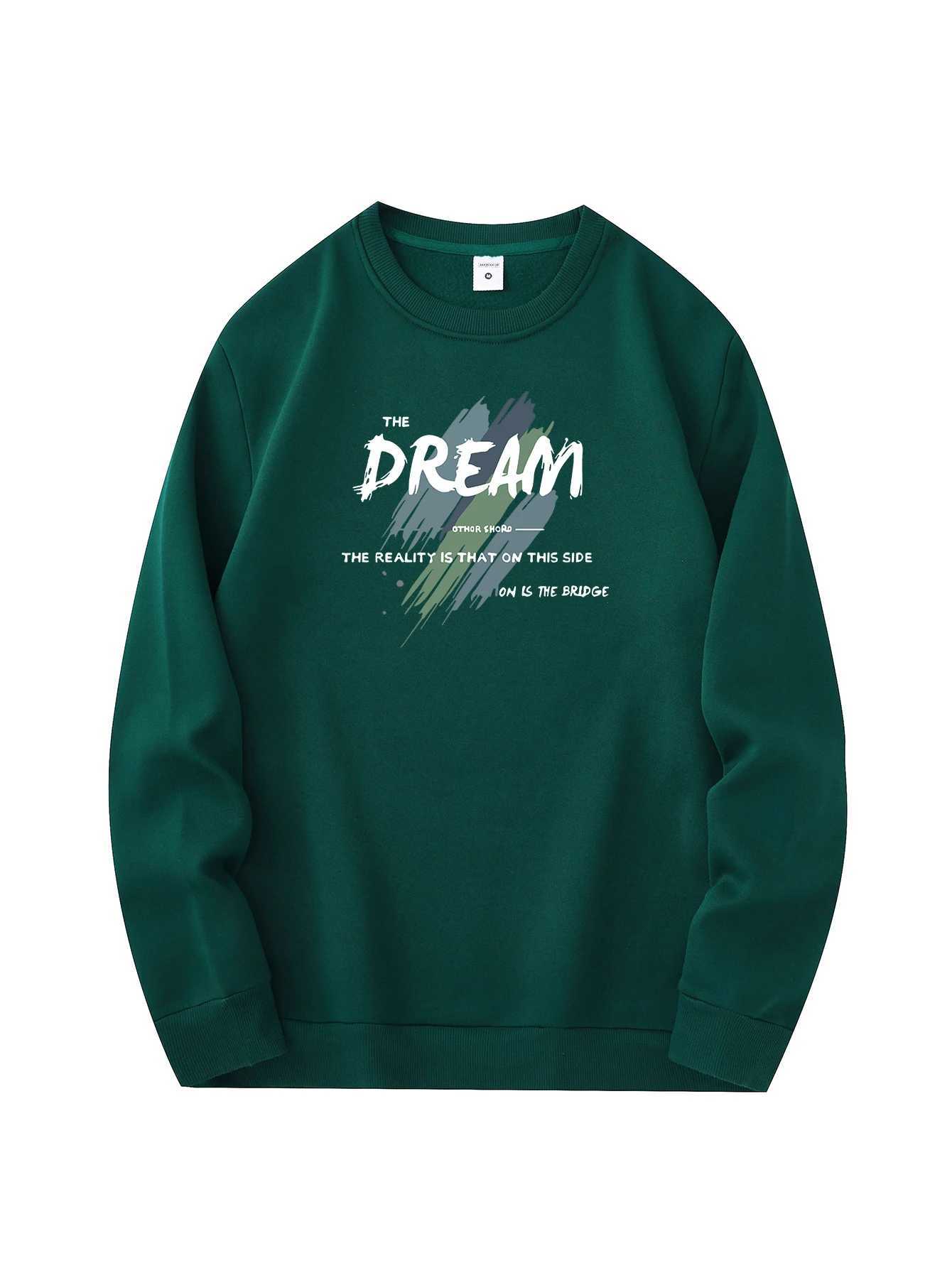 Mens new fashionable round neck sweater casual and daily comfortable round neck sweatshirt letter printing mens jacketX240925