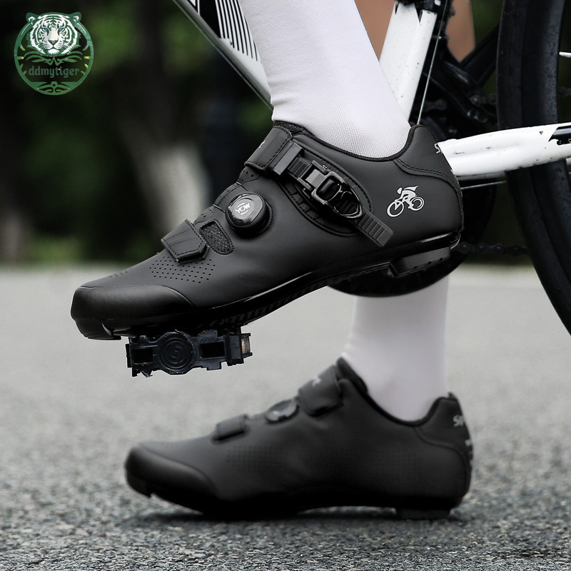 ddmytiger Straight size cycling hard soled outdoor mountain lock shoes, breathable road bike shoes A ddmythur