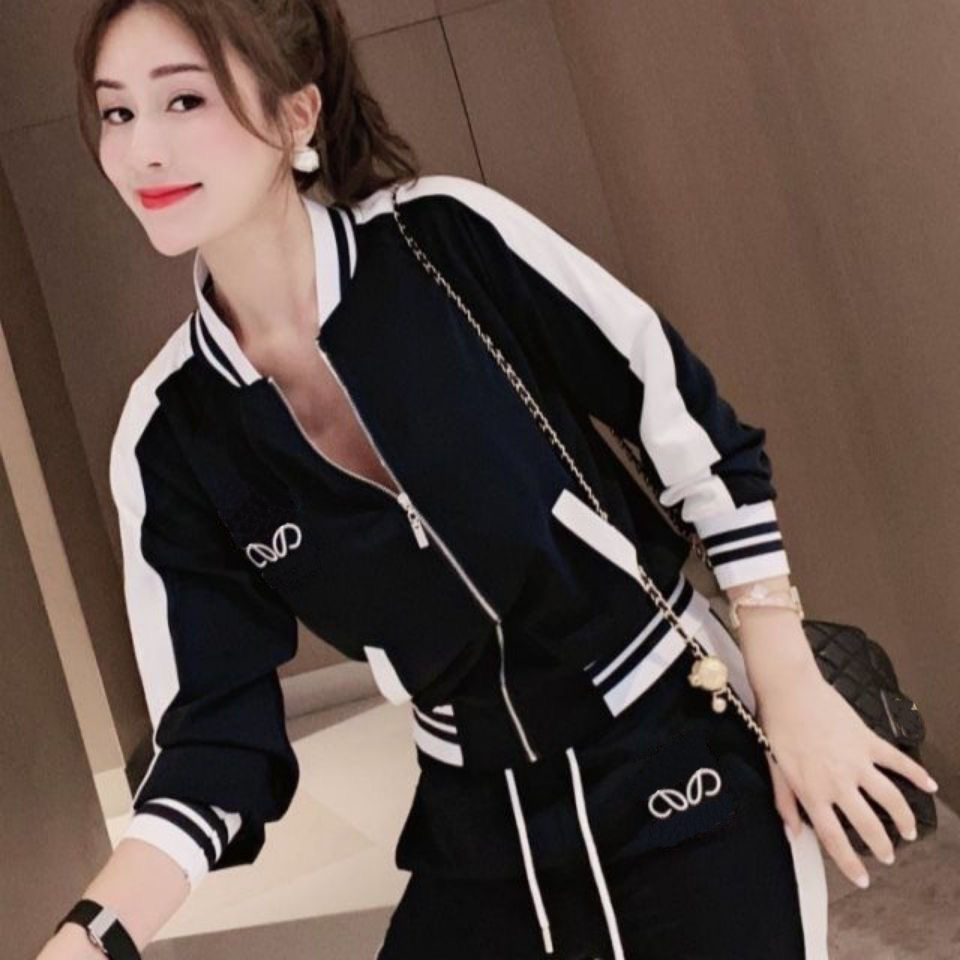 Designer Women's Zip Knit Trackwear Fashion Knit Fall Winter High Quality Women's Casual Set Asia Size S-XXL