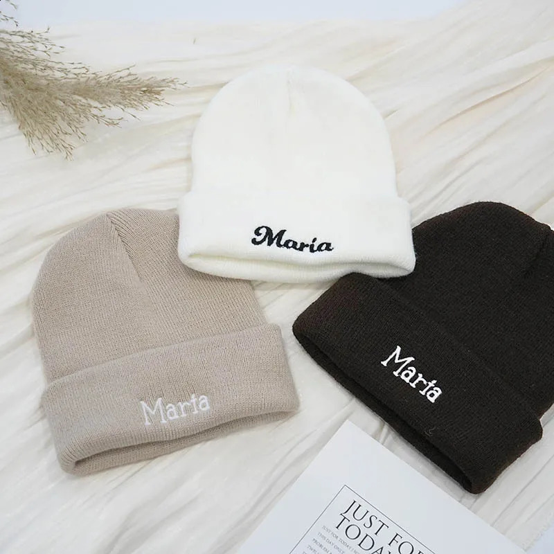 Personalized Embroidery Name Baby Bini Hat born Christmas Shower 240925
