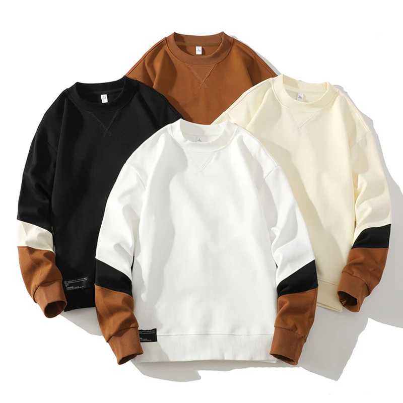 2023 Mens Multicolor Coats Round Neck Sports Streetwear Clothing Loose patchwork Sweatshirts Men OversizedX240925