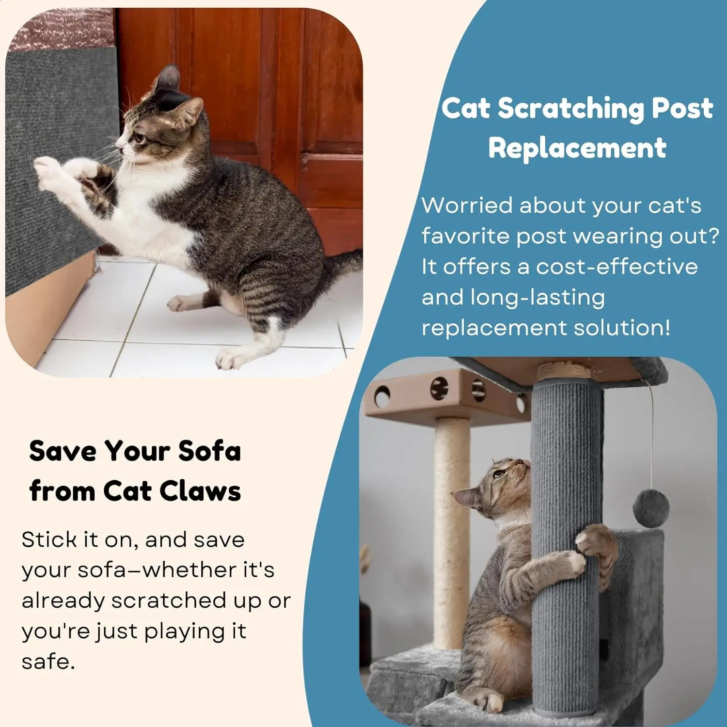 Cat scraper wear-resistant cat claw grinding scraper pad can cut wall mounted cat scraper furniture protector 240919