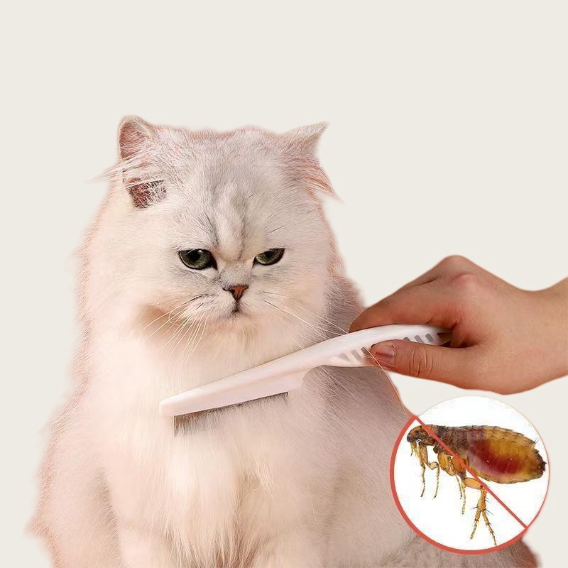 Pet cat and dog flea grooming stainless steel comb