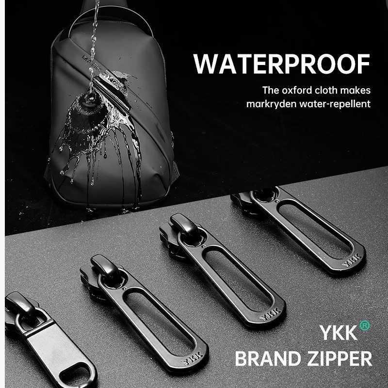 Mark Ryden Men Bag Oxford Sling bag 7.9 inch Male Chest Bag Crossbody Bag For Man Moto Biker Shoulder Bags Black New Fashion Bag Z240924