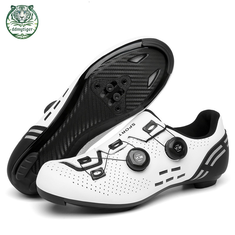 ddmytiger New oversized cycling road lock men's shoes, unlocked rubber flat bottomed power assisted bike shoes A ddmythur