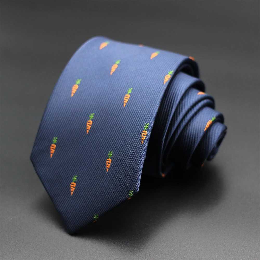 Mens Business Classic Tie 7cm Jacquard Cartoon Pattern Wedding Collar Daily Wearing Tie Accessories Gifts Y240925