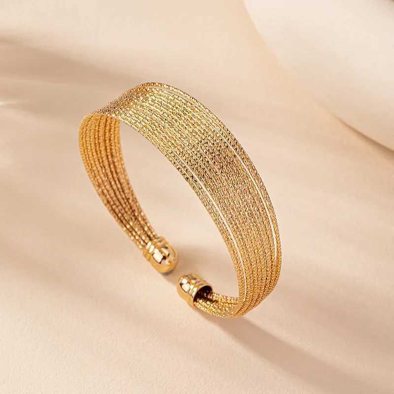 Circular Opening Bracelet For Women Silver Gold-plated Party Holiday Gift Fashion Jewelry Accessories B046X240925