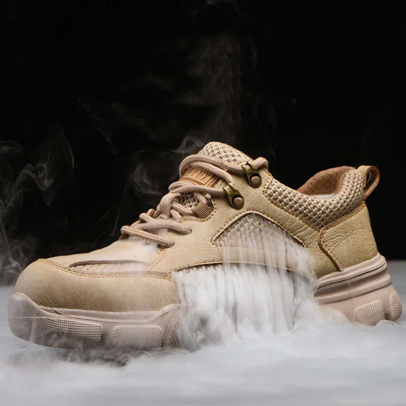Lightweight Breathable Work Safety Shoes Men Anti-smashing Steel Toe Safety Boots Indestructible Work Sneakers 240924