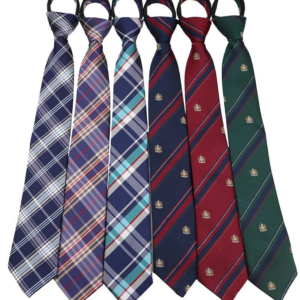 Newly arrived girls/boys summer school formal uniform tie set colorful striped checkered British tie Y240925