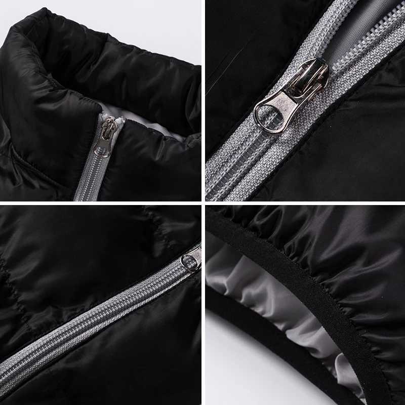 Mens winter refrigerated jacket hot jacket lightweight jacket outerwear mens fashionable casual windproof jacket Y240925