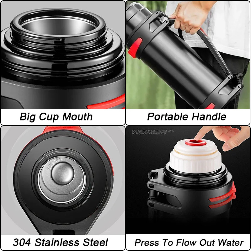 Stainless steel bottle large capacity vacuum bottle 240923