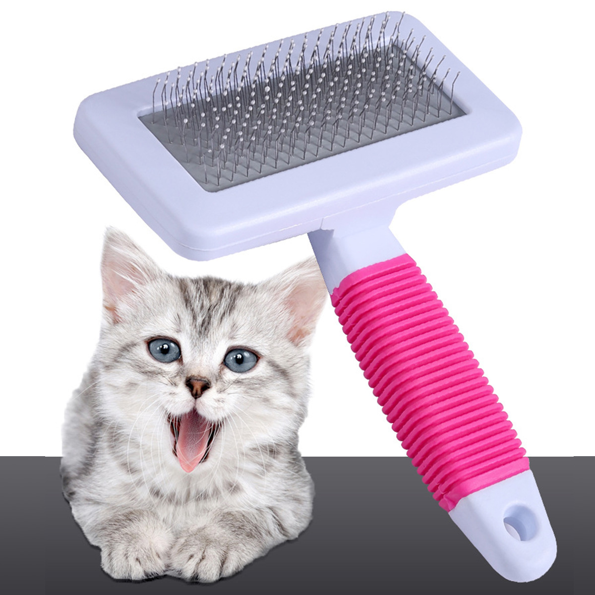 Halloween Bubble shell threaded rubber handle pet needle comb dense tooth needle comb dog knot comb cat comb beauty comb pet supplies