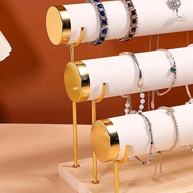 Simple 1/2/3 layer jewelry rack - wooden bracelet holder for women and men ideal choice for gifts 240918