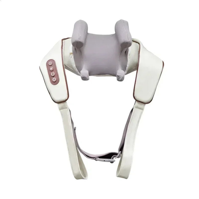 Electric Heat Neck Massage Shawl Shiatsu Kneading Cervical Spine Massager Car Home Back Shoulder Trapezius Muscle 240919