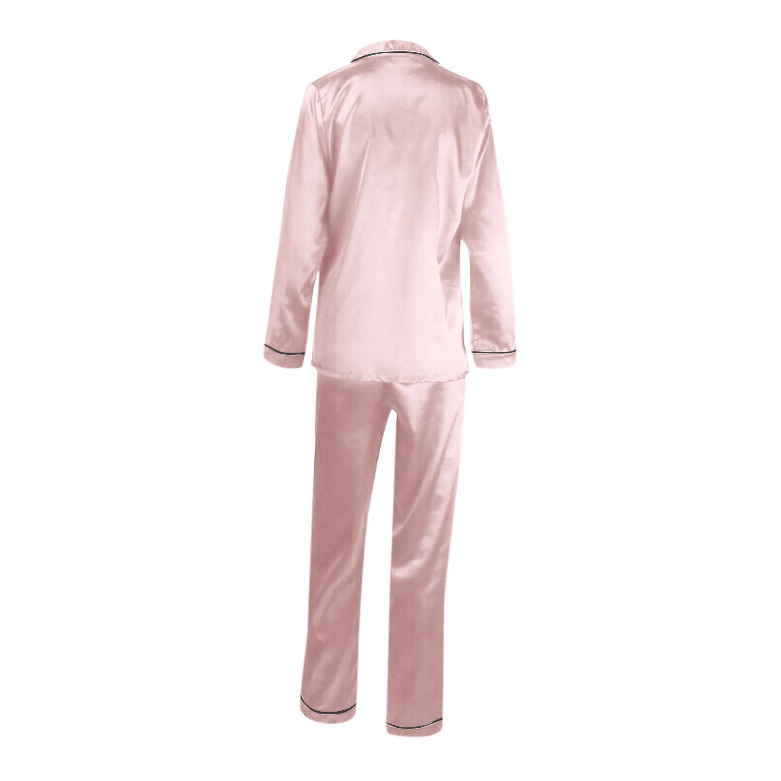 Pamas For Women Winter Long sleeves Sleepwear Sexy gerie Satin Pama Sets Female Night Clothes Silk Pyjamas Loungewear New