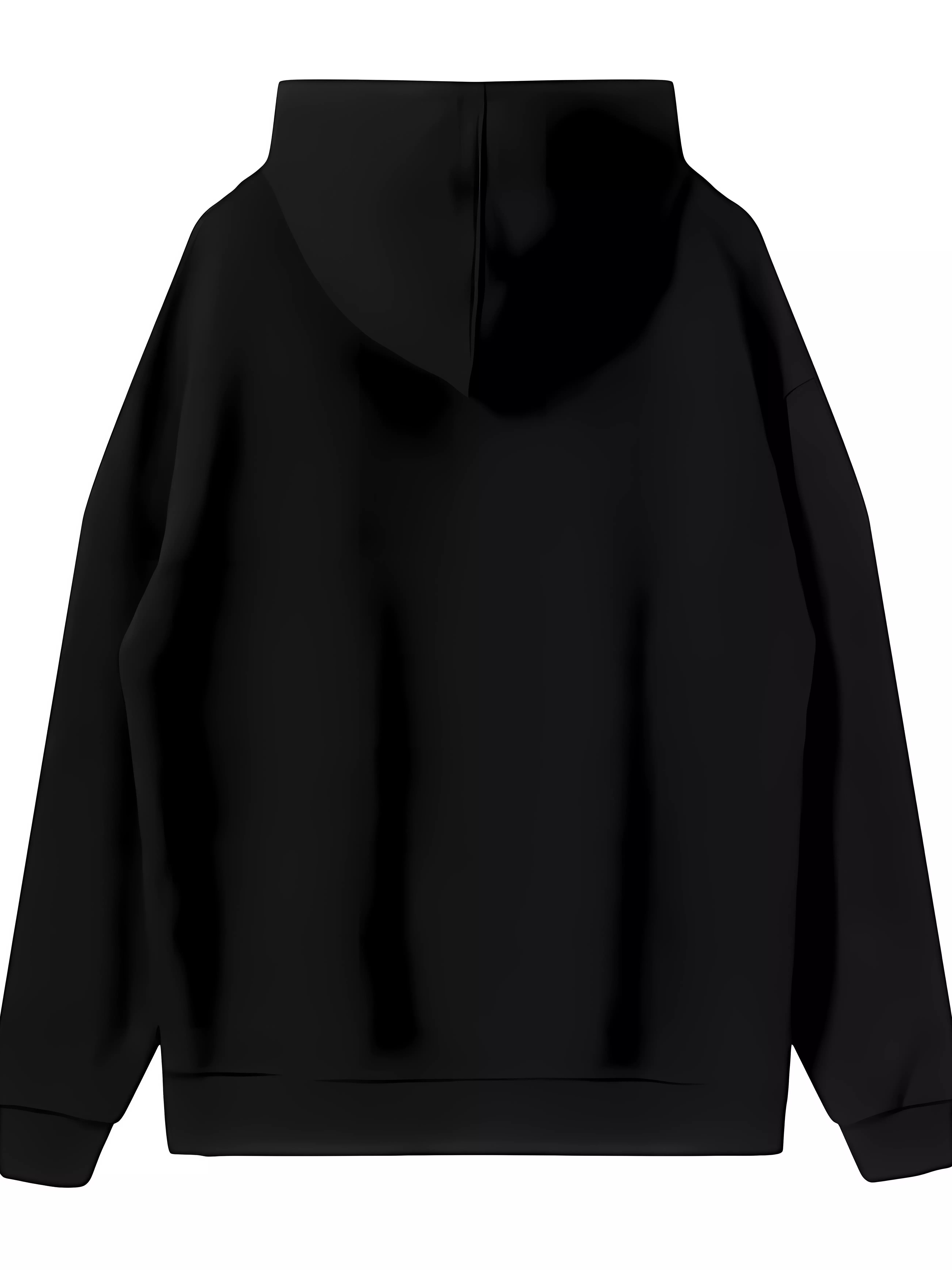 Men's Oversized Hoodie With Geometric Print - Casual Pullover Sweatshirt For Fall & Winter, Machine Washable