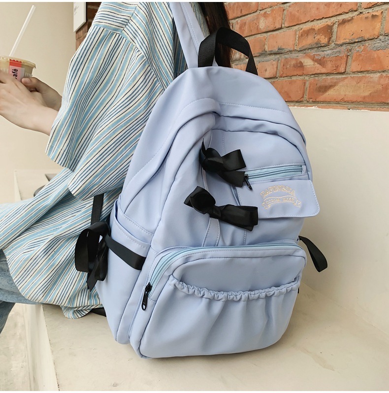 Designer backpack with high aesthetic value for girls, bow shaped backpack 2024 new model