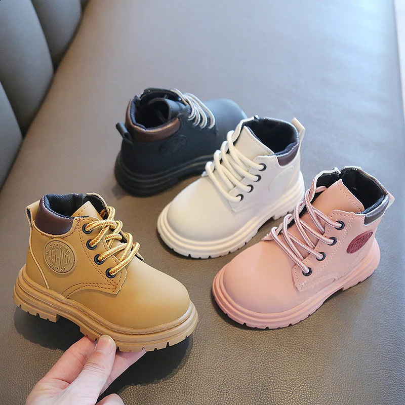 SpringSummer Childrens Shoes Martin Boots Soft Bottom Boys and Girls Zipper Fashion 240925