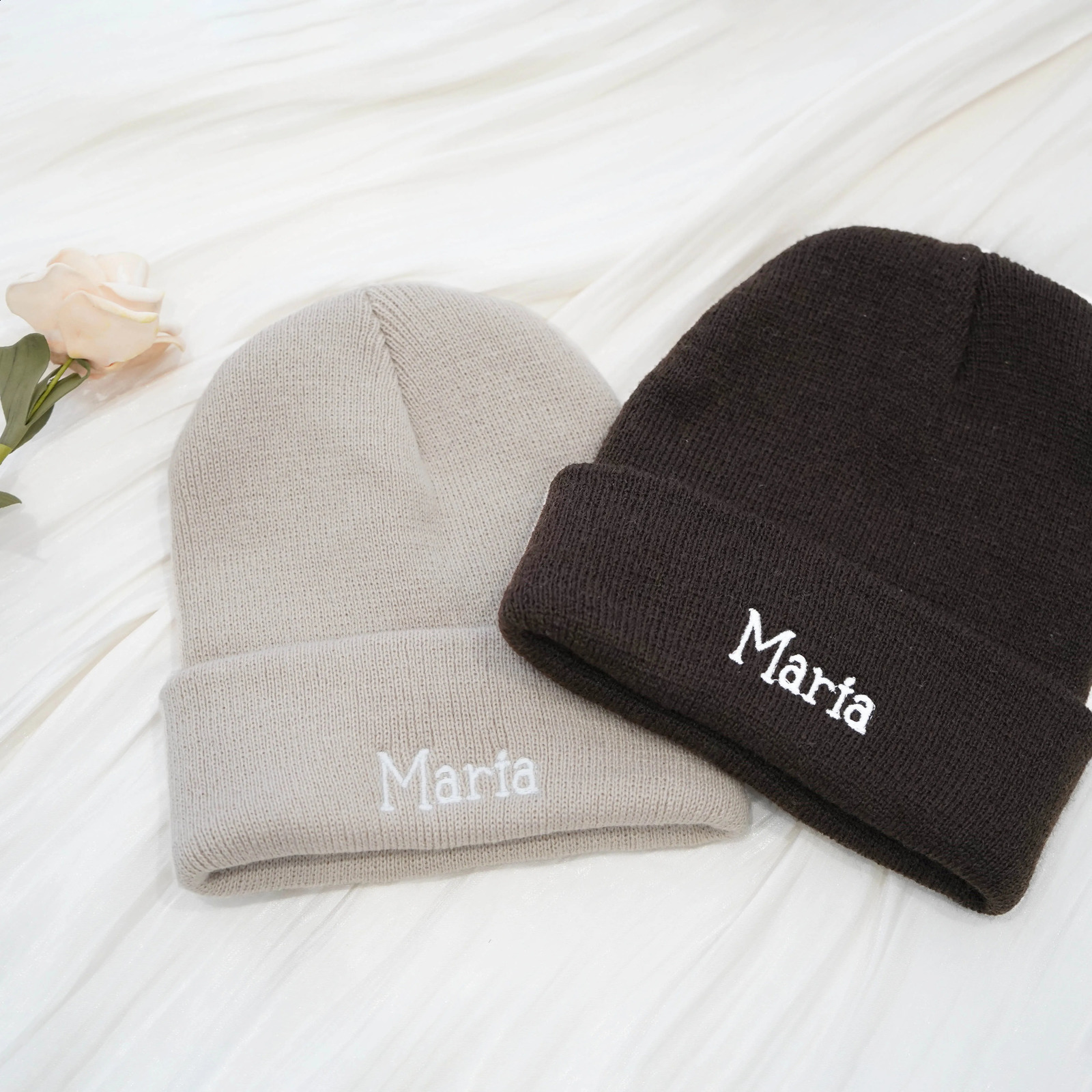 Personalized Embroidery Name Baby Bini Hat born Christmas Shower 240925
