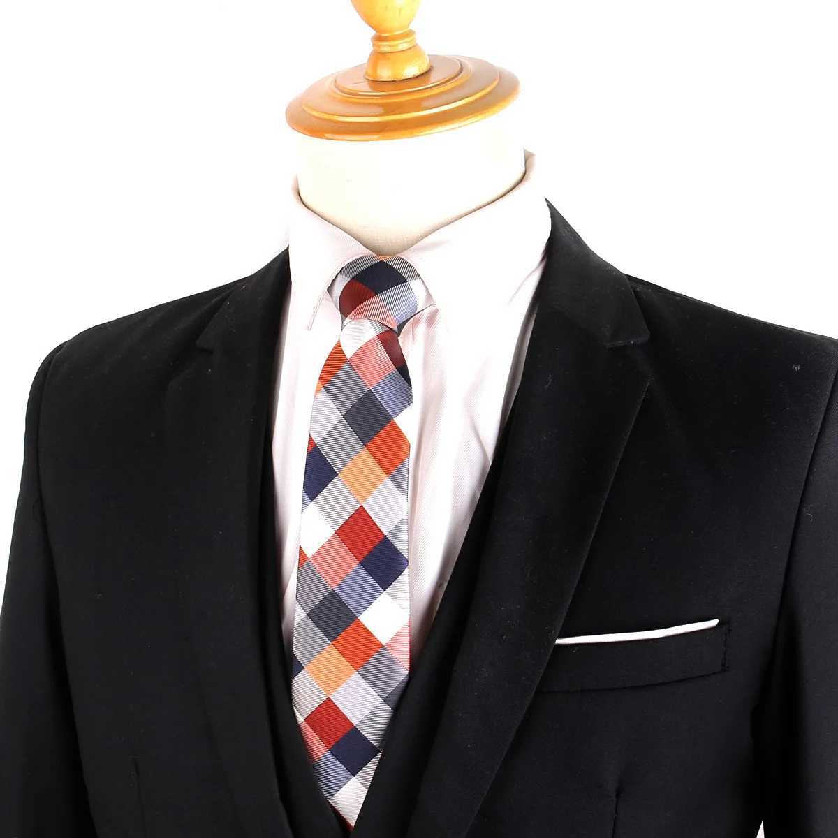 Fashion tight mens tie casual plain collar for wedding business boys suit tie slim M-neck Gravatas Y240925
