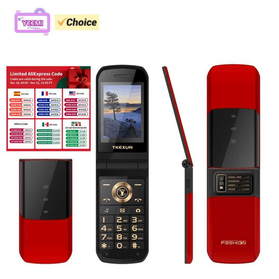 Cell Phones New Yeemi NK2720 Flip Mobile Dual Sim Metal Keyboard Cellular Phone H240925