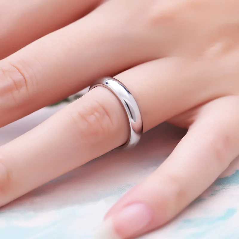 KNOCK High Quality Simple Round Mens Ring Womens Rose Gold Wedding Ring Womens Lover Fashion Jewelry Gift W240925