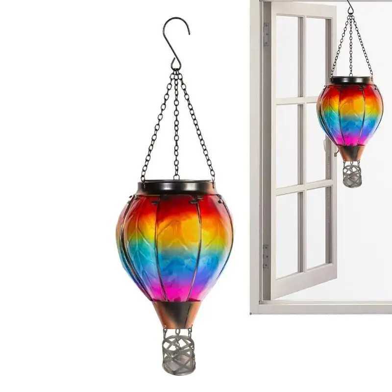 Solar powered hot air balloon lights for garden landscapes used as hot air balloons for wedding holiday and party decorations B240925