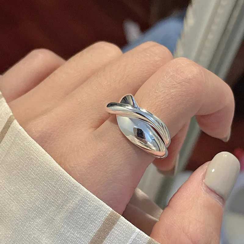 Ventilate 925 Sterling Silve Womens Irregular Ring Gift Smooth Design Trend Korean Minimalist Jewelry Direct Shipping W240925