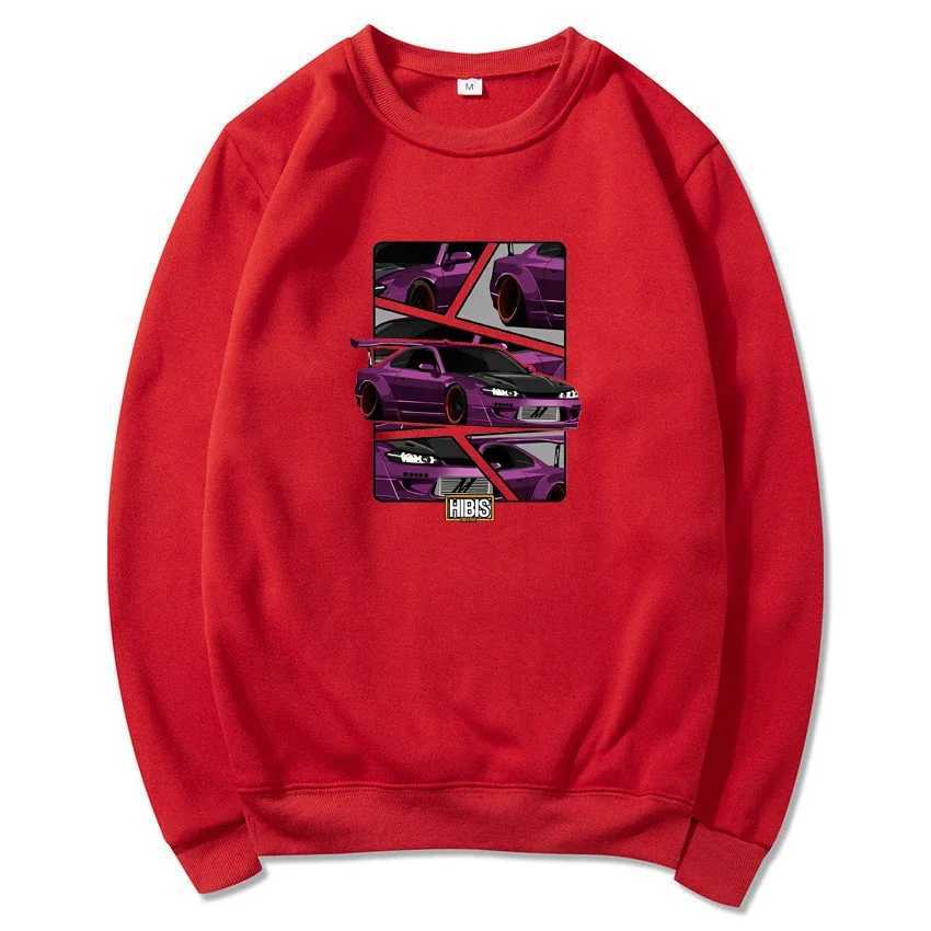 Mens Autumn and Winter Fashionable Round Neck Sports Sweatshirts Casual Daily Round Neck Sweatshirts Car Print Mens TopsX240925