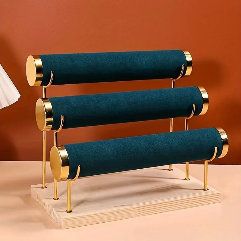 Simple 1/2/3 layer jewelry rack - wooden bracelet holder for women and men ideal choice for gifts 240918