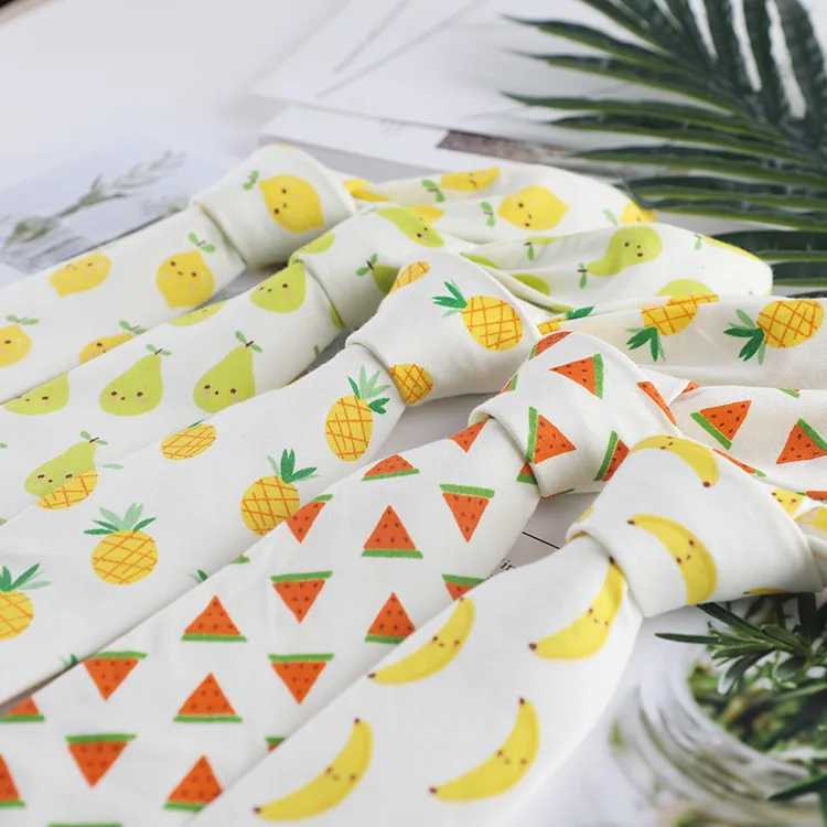 Mens new fruit tie bra cotton tie wedding casual mens tie classic set ultra-thin casual tie Y240925