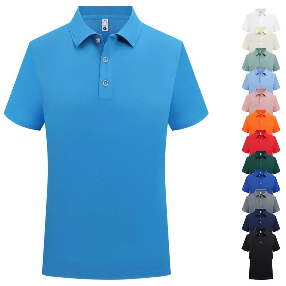 Men Breathable Formal Collar T Shirts Bulk Wholesale Plain White Uniform Polo For Casual Camisa Polos Para Hombre 240924