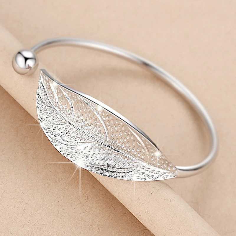 Fashion 925 Sterling Silver Woman Cuff Bracelet Open Shed Adjustable Charm Bangle Bracelets Luxury Party Jewelry GiftsXJ250225