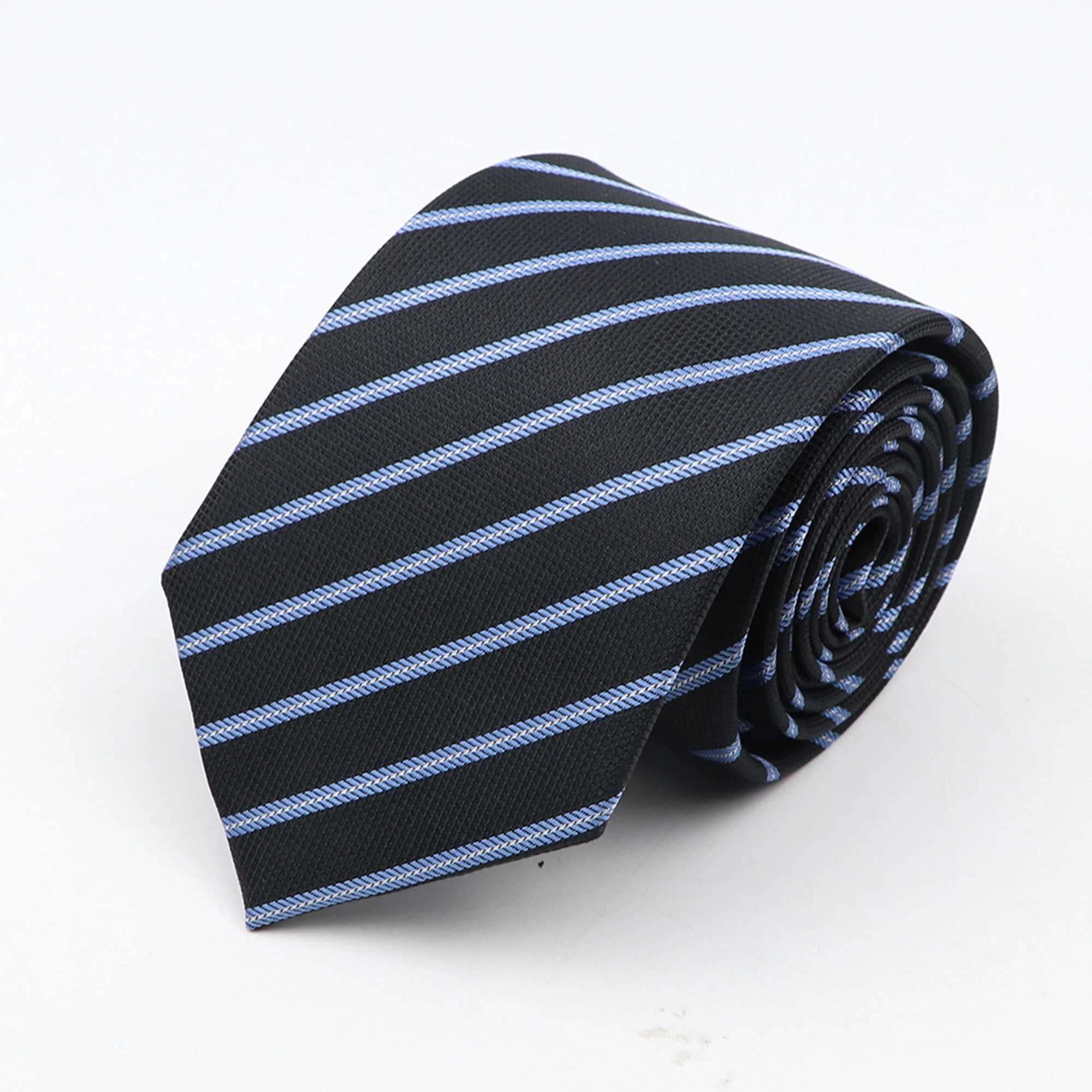 New classic striped mens polka dot tie jacquard 7cm round ball narrow tie tight wedding Gro business collar set shirt gift Y240925