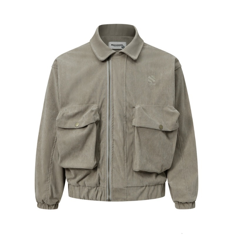 Fall 2024 New American Street Fashion Corduroy Three-Dimensional Pocket Jacket For Men