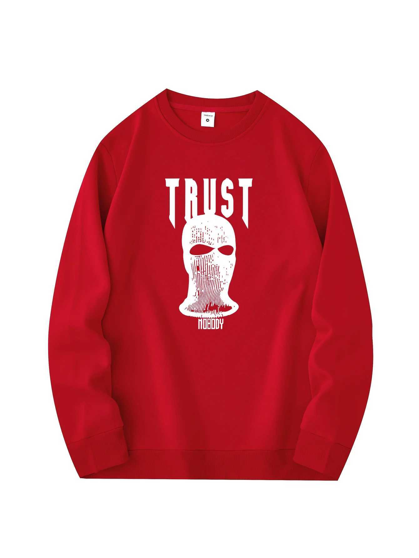 Mens new fashionable round neck sweater casual and daily comfortable round neck sweatshirt mask printing mens jacketX240925