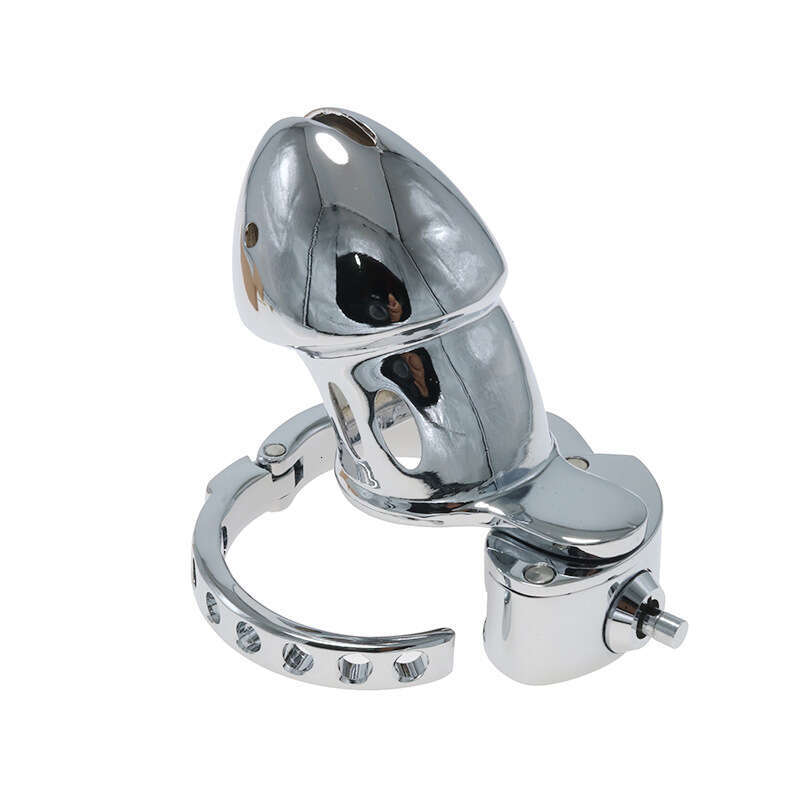 Colorful metal chastity lock CB penis cage chastity device SM sex tool variable snap ring integrated sex toy for men