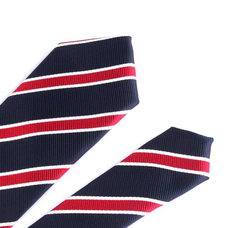 6cm wide mens tie new fashion plain weave collar Corbatas Gravata jacquard weaving ultra-thin tie business wedding striped mens tie Y240925