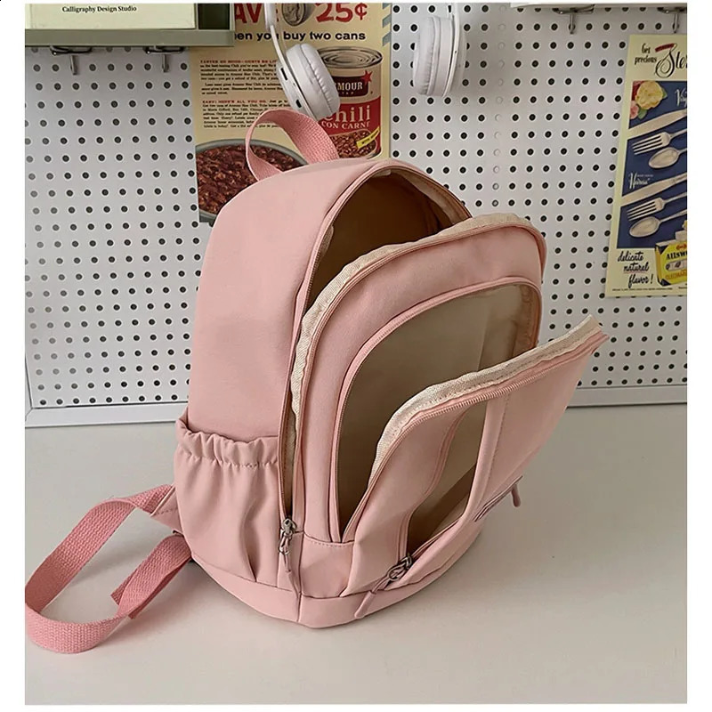 Female college student simple solid color small backpack Japanese Ins style soft girl cute mini 240923