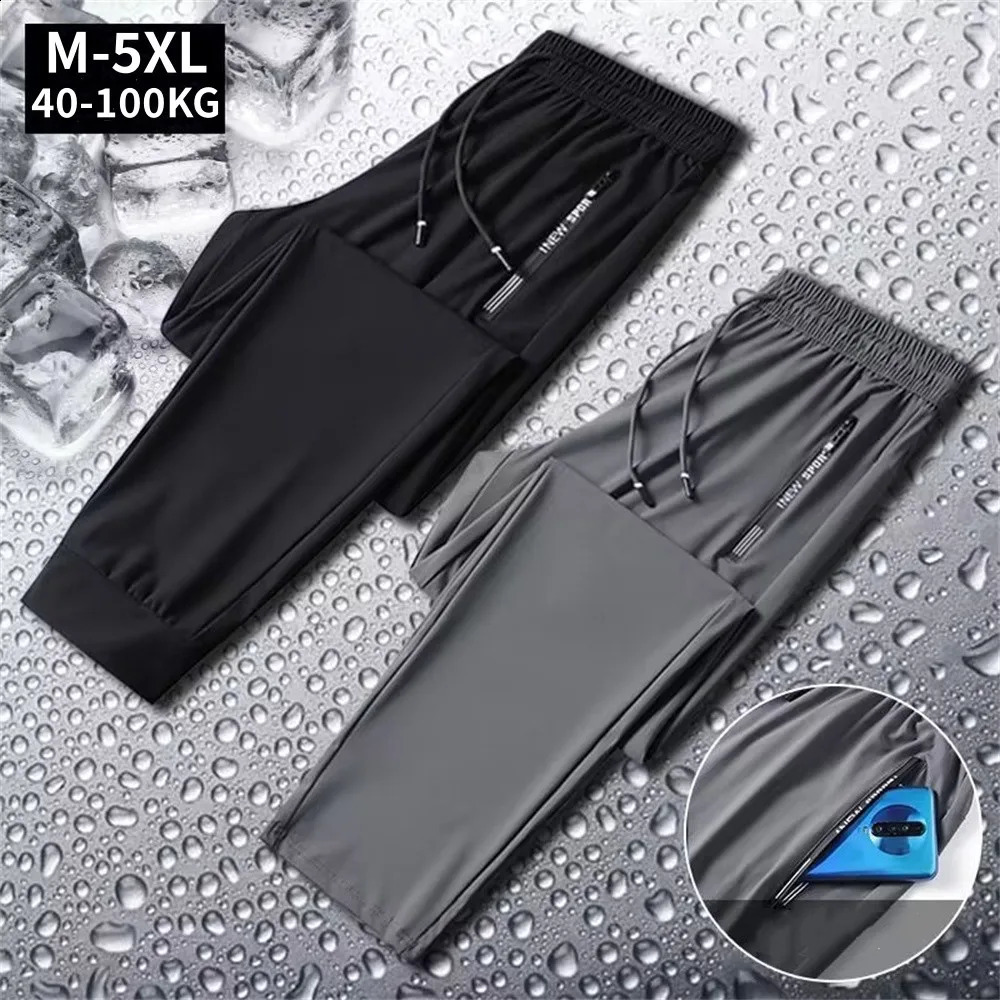 Casual Pants Men Fitness Sportswear Tracksuit Bottoms Skinny Sweatpants Cotton Trousers Gyms Jogger Track Mens Joggers 5XL 240920
