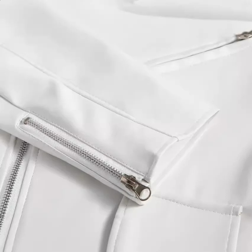 2025 selling white leather jacket mens coat PU mens boutique foreign trade 240924