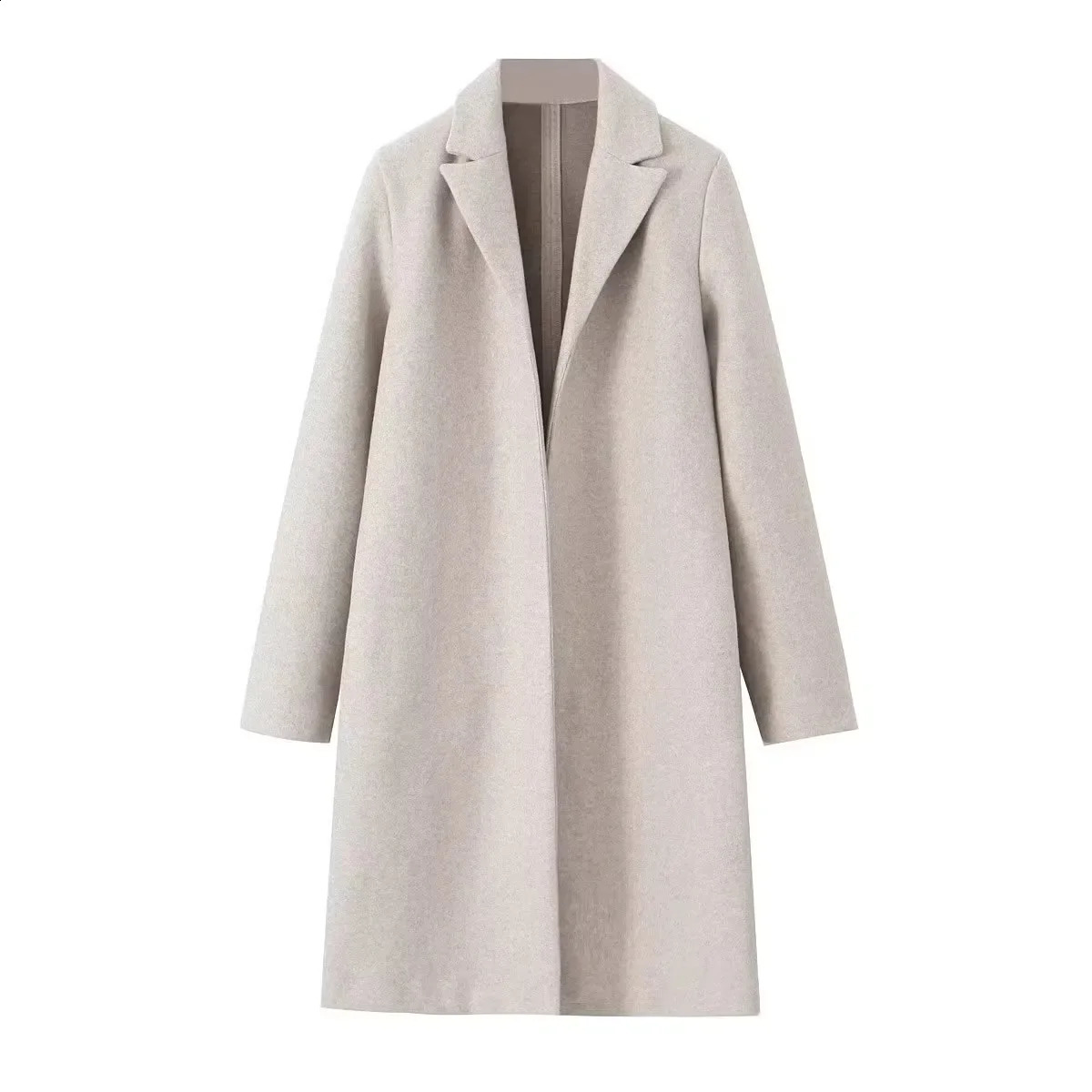2024 womens dress European and American style fashion casual temperament simple coat wool 240921