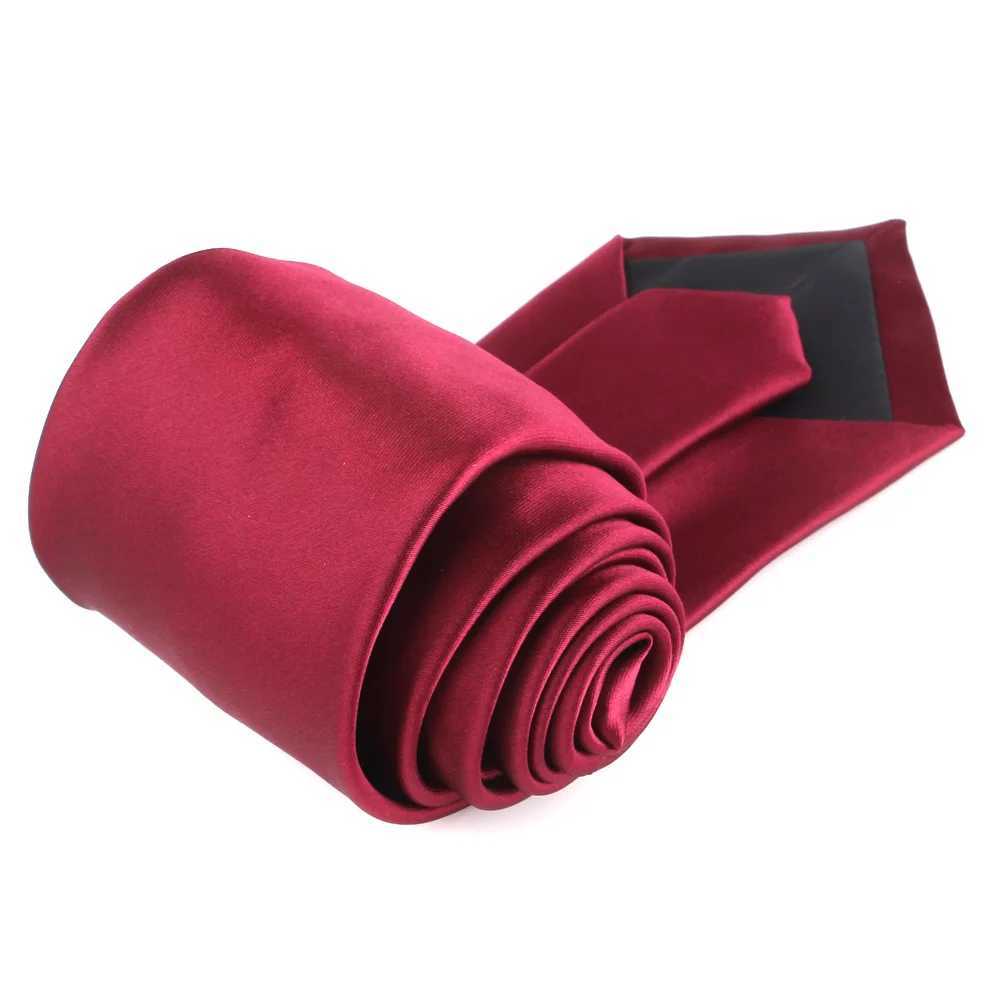 Mens new tight tie casual solid color tie set ultra-thin tie suitable for business weddings Grossman collar Gravata gift Y240925