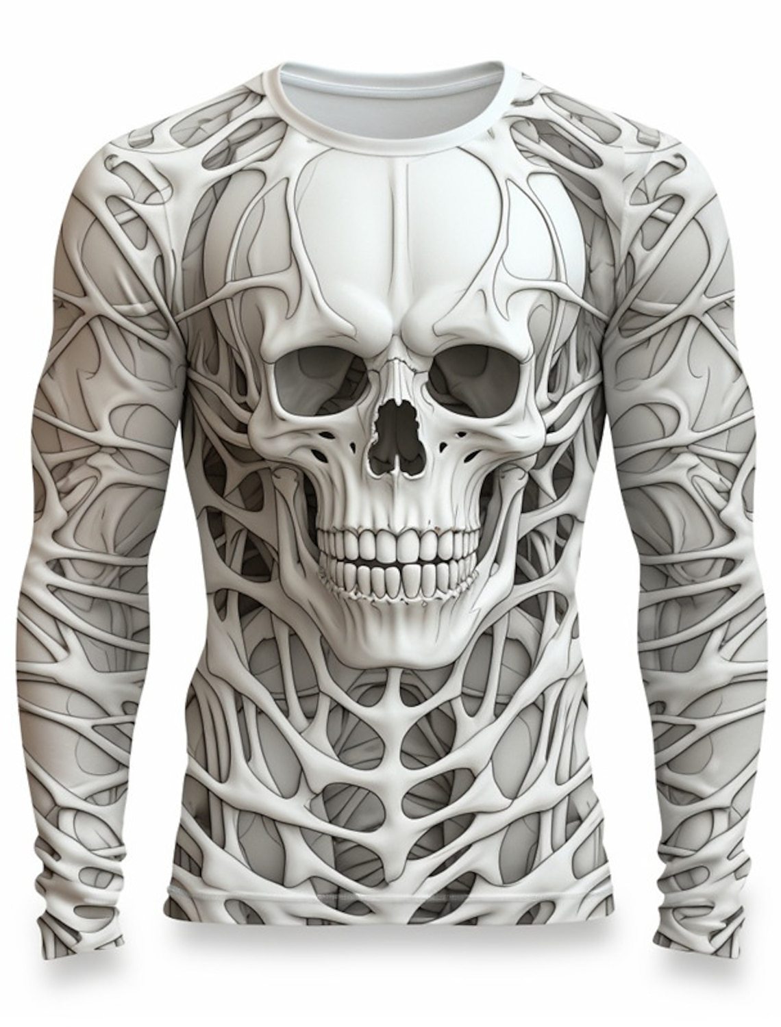 Men's Halloween Skull Print Long Sleeve Pullover dh910320090