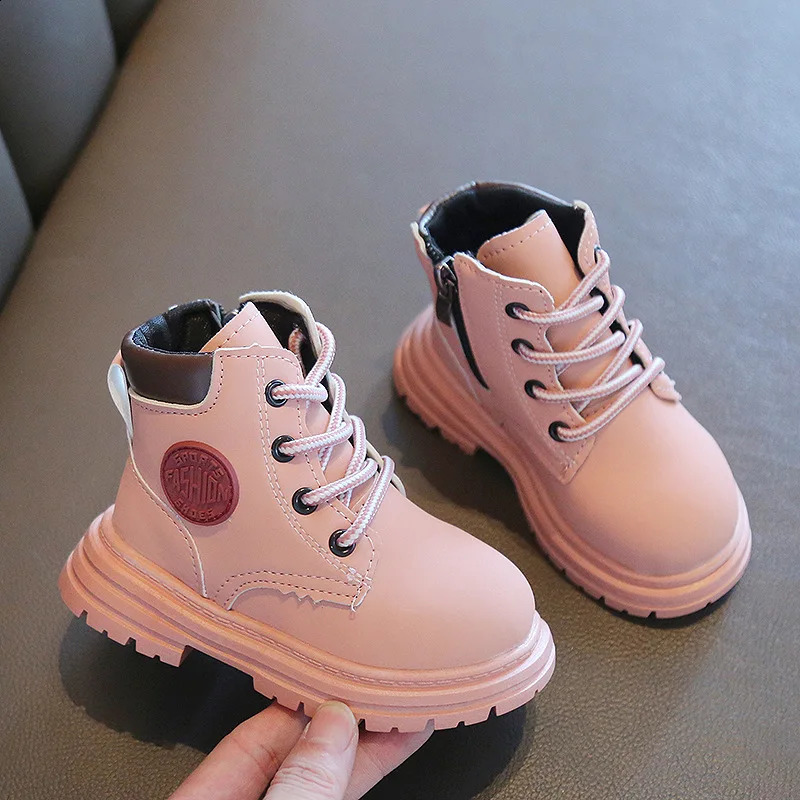 SpringSummer Childrens Shoes Martin Boots Soft Bottom Boys and Girls Zipper Fashion 240925
