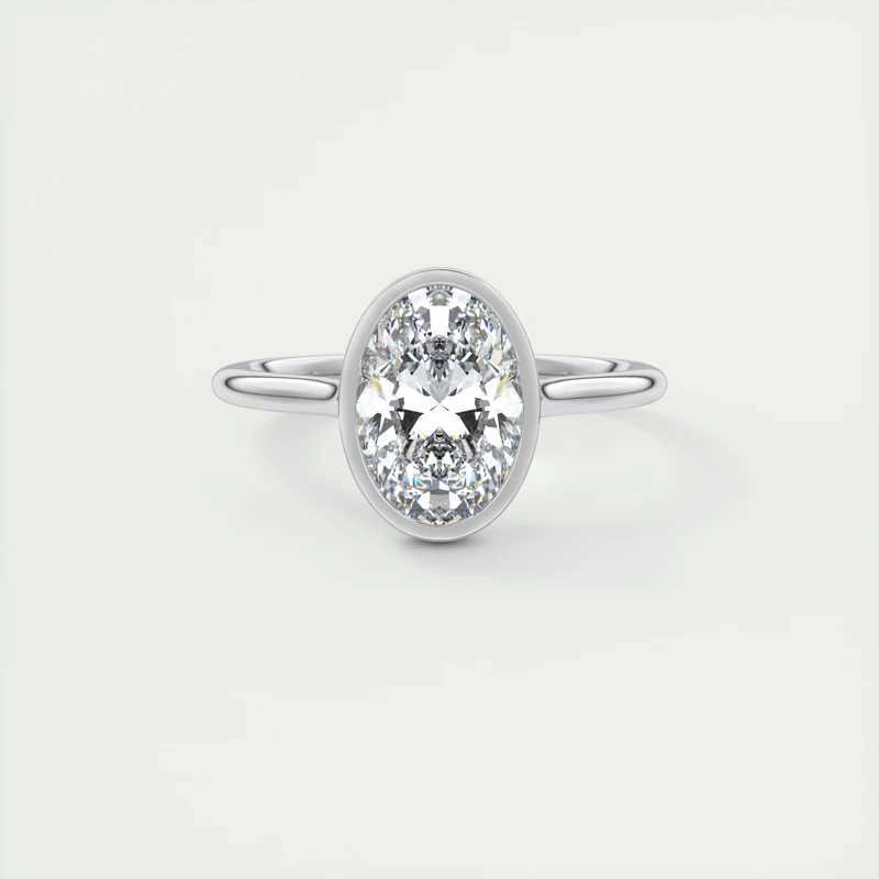 Anziw 100% genuine 925 sterling silver 4.5 carat oval cut cubic zirconia engagement ring for women sparkling laboratory diamond finger ring W240925